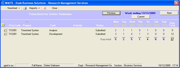 TimeQ timesheet